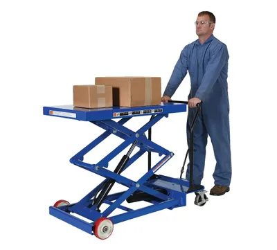 Vestil CART-1000-D-FR premium scissor lift cart shown from an alternate angle