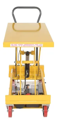 Vestil CART-1000-DC dc powered hydraulic elevating cart shown from an alternate angle