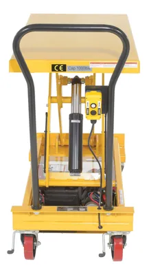 Vestil CART-1000-DC dc powered hydraulic elevating cart shown from an alternate angle