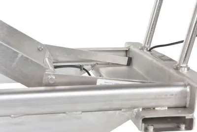 Vestil CART-1000-LD-DC-SS stainless steel scissor cart shown from an alternate angle