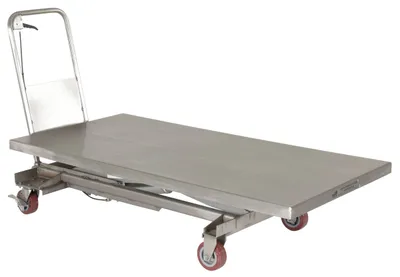 Vestil CART-1000-LD-PSS partially stainless steel hydraulic elevating cart