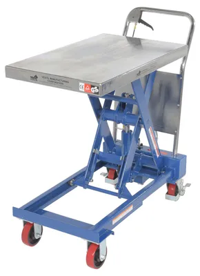 Vestil CART-1000-TS hydraulic elevating cart shown from an alternate angle