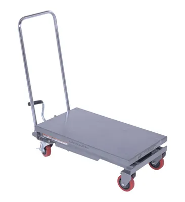 Vestil CART-200-ALUM hydraulic elevating cart shown from an alternate angle