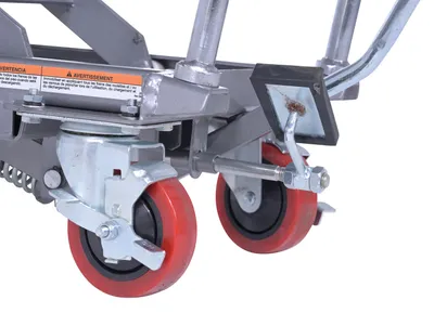 Vestil CART-200-ALUM hydraulic elevating cart shown from an alternate angle