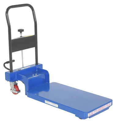 Vestil Low Profile Scissor Cart with Auto Shift 17-3/4 In. x 27-1/2 In. 200 Lb. Capacity Blue/Black