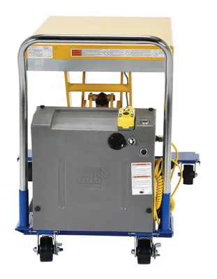 Vestil CART-23-15-DC dc powered and manual scissor cart shown from an alternate angle