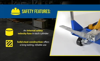 Vestil CART-32-15-M dc powered and manual scissor cart feature highlights