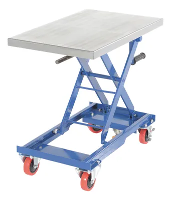 Vestil CART-330-M mechanical scissor cart shown from an alternate angle