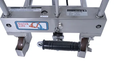 Vestil CART-330-SS stainless steel scissor cart shown from an alternate angle