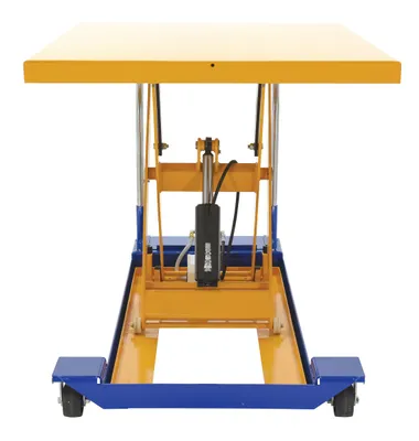 Vestil CART-40-15-M dc powered and manual scissor cart shown from an alternate angle