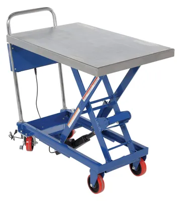 Vestil CART-400-LA linear actuated elevating cart shown from an alternate angle