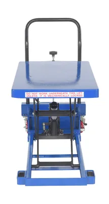 Vestil CART-400-LP-AS low profile scissor cart w auto-shift shown from an alternate angle