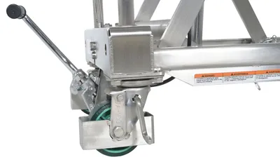 Vestil CART-550-SS stainless steel scissor cart shown from an alternate angle