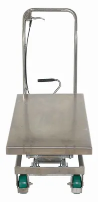 Vestil CART-600-D-SS2 stainless steel scissor cart shown from an alternate angle