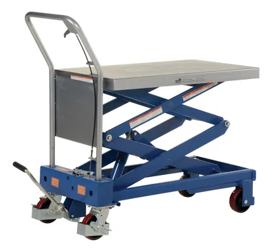 Vestil CART-800-D-TS hydraulic elevating cart shown from an alternate angle