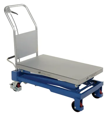 Vestil CART-800-D-TS hydraulic elevating cart shown from an alternate angle
