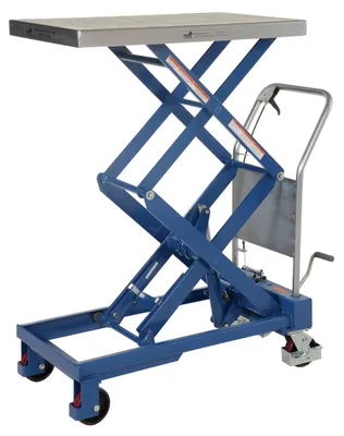 Vestil CART-800-D-TS hydraulic elevating cart shown from an alternate angle