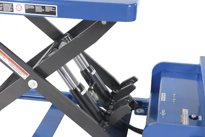 Vestil CART-900-LP-AS low profile scissor cart w auto-shift shown from an alternate angle