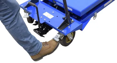 Vestil CART-PN-1000 pneumatic tire elevating cart shown from an alternate angle