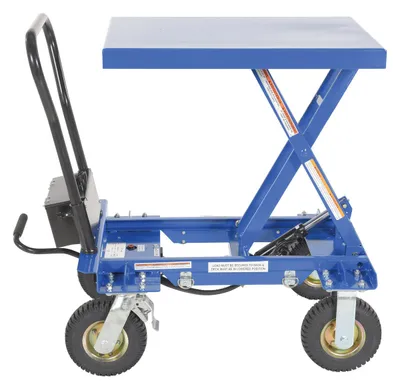 Vestil CART-PN-400 pneumatic tire elevating cart shown from an alternate angle