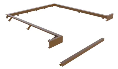 Vestil Factory Installed Steel Curb Angle Set Usable Dimensions 86-1/2 In. x 74 In. x 28 In. For RU-800-SCB-F