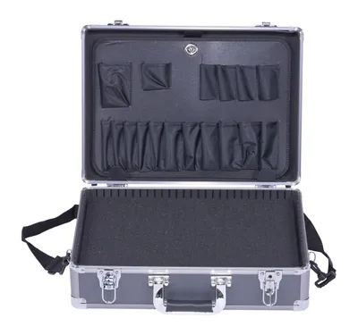 Vestil CASE-1813 aluminum carrying case shown from an alternate angle