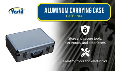 Vestil CASE-1814 aluminum tool case feature highlights