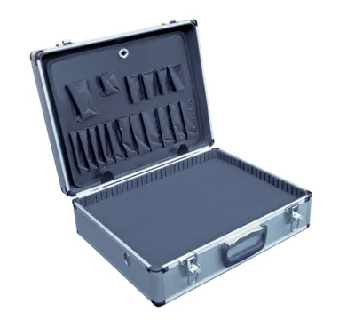 Vestil Aluminum Carrying with Foam Insert Case 18 In. x 14 In. Silver