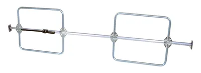 Vestil 1 Piece Aluminum Galvanized Cargo Bar 103"L x 4-1/16"W 23-15/16"H With Hoops Silver