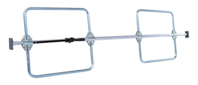 Vestil 1 Piece Aluminum Galvanized Cargo Bar 104"L x 4-1/16"W 23-15/16"H With Hoops Silver