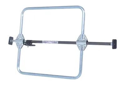 Vestil 1 Piece Galvanized Steel Cargo Bar 104"L x 4-1/16"W 23-15/16"H With Hoops Silver