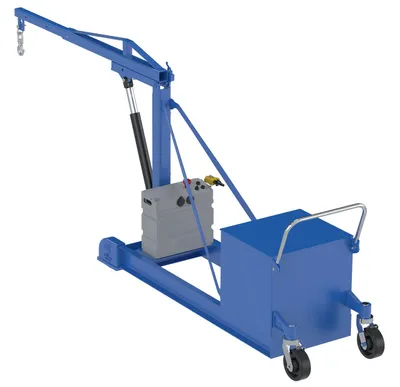 Vestil Steel DC Counter Balance Floor Crane 2000 Lb. Capacity Blue