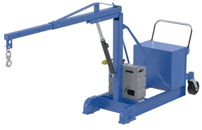 Vestil Steel DC Counter Balance Floor Crane 500 Lb. Capacity Blue