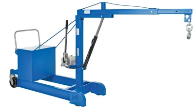 Vestil Steel Counter Balance Floor Crane 500 Lb. Capacity Blue