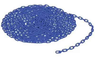 Vestil Steel Bollard Safety Chain Per Foot 3/16 In. Thickness Blue