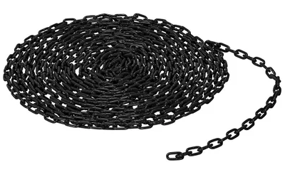 Vestil Steel Bollard Safety Chain Per Foot 3/16 In. Thickness Black