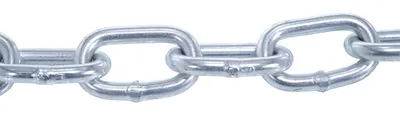 Vestil CHAIN-316-PF-GALV chain in a variety of color shown from an alternate angle