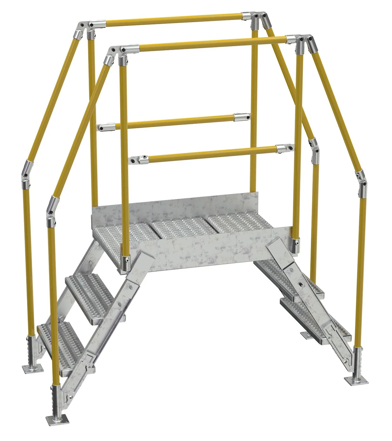 Vestil COL-3-26-23-HDG galvanized cross-over ladder