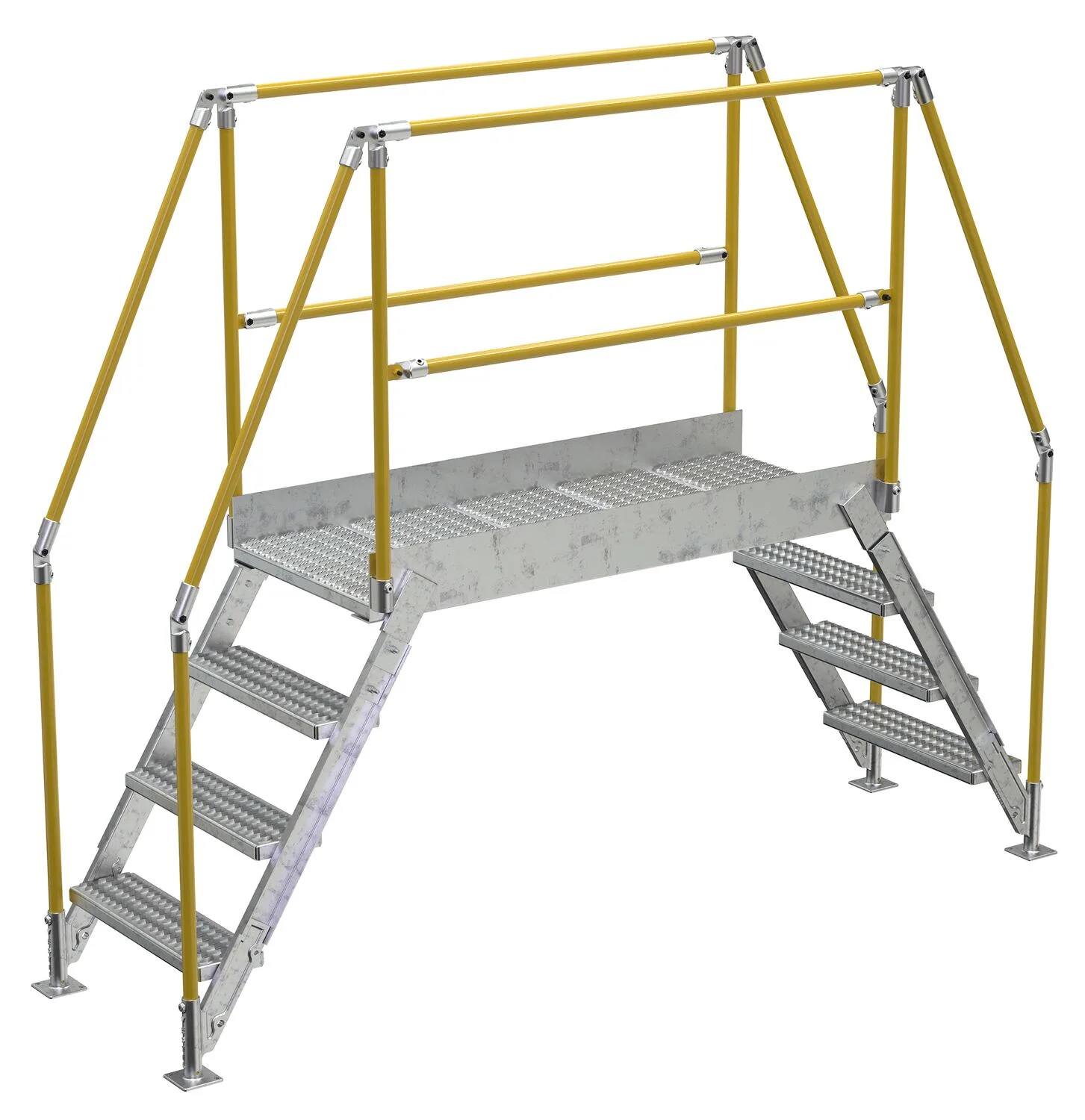 Vestil COL-4-36-44-HDG galvanized cross-over ladder
