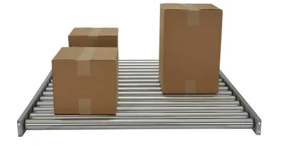 Vestil CONV-52-5-2-3L-Z roller conveyor shown from an alternate angle