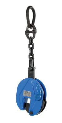 Vestil CPC-40 vertical plate clamps with chain shown from an alternate angle