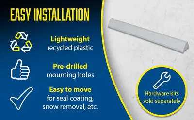 Vestil CS-S48-W car stop feature highlights
