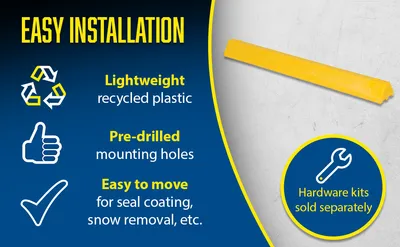 Vestil CS-S48-Y car stop feature highlights