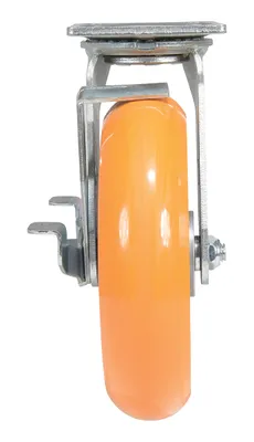 Vestil CST-F34-8X2SI-SWB polyurethane (si) caster shown from an alternate angle