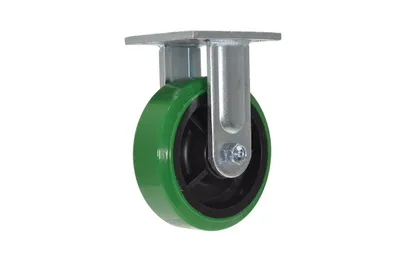 Vestil Polyurethane Rigid Caster With Hub 6 In. Diameter x 2 In. Width 900 Lb. Capacity Green/Black