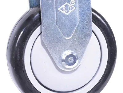 Vestil CST-VE-4X1.25PP-R polyurethane polyolefin caster shown from an alternate angle
