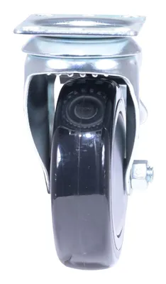 Vestil CST-VE-4X1.25PP-STL polyurethane polyolefin caster shown from an alternate angle