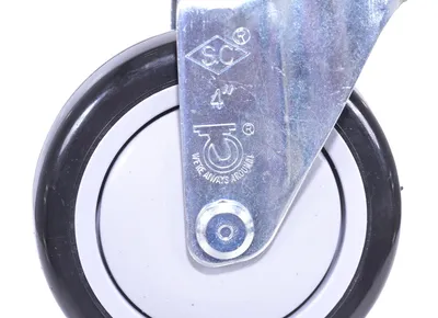Vestil CST-VE-4X1.25PP-STS polyurethane polyolefin caster shown from an alternate angle