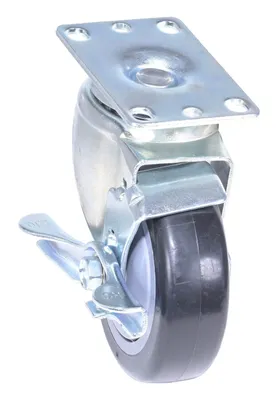 Vestil CST-VE-4X1.25PP-SWB polyurethane polyolefin caster shown from an alternate angle