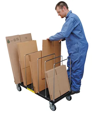 Vestil CTPT-1844-CK portable carton cart shown from an alternate angle